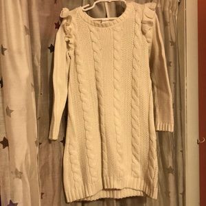 Carter’s size 5 sweater dress cream color worn only once or twice